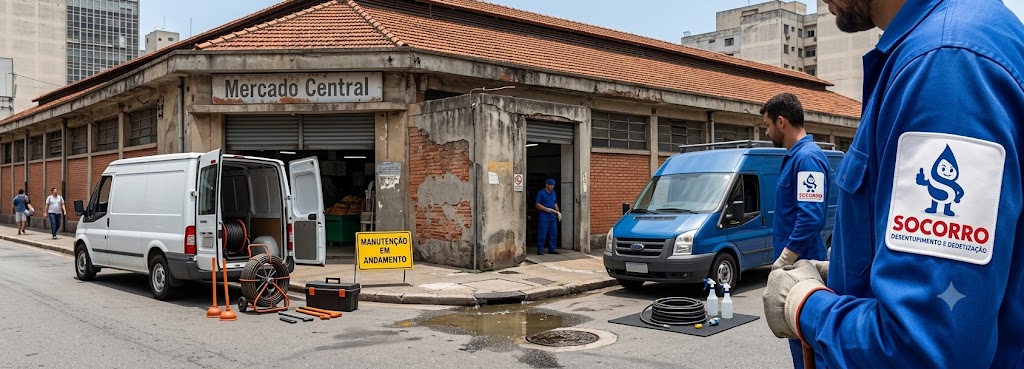 Profissional realizando Desentupimento e Manutenção Preventiva para Comércios e Empresas em Jaraguá do Sul