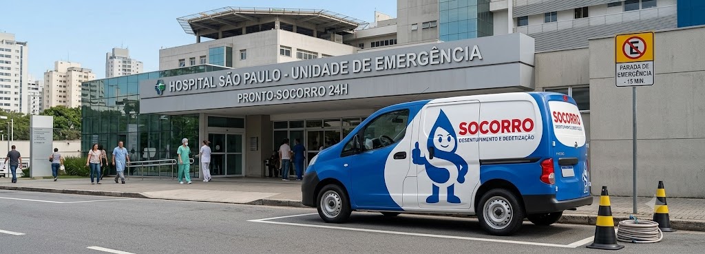 Profissional realizando Desentupimento e Manutenção Preventiva para Hospitais, Clínicas e Postos de Saúde em Jaraguá do Sul